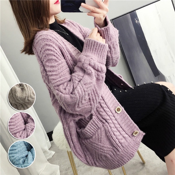 偉大な ざっくりニット カーディガン セーター ショートカーデ 毛糸 開き襟 トップス 長袖 無地 春ニット 体型カバー 秋服 厚手 シンプル 在庫処分大特価 Carlavista Com