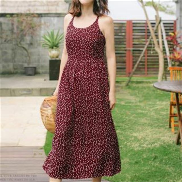 21年春夏再販 トレンド 売れ筋 ワンピース ロング丈 ミモレ丈 キャミワンピ バッククロス フェミニン ガーリー リゾート デート Hf 海外輸入 Iacymperu Org