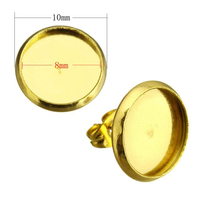 ゴールド10mmミール皿台座ステンレスDIY用スタッドピアス キャッチ付き 1個販売 ステンレス ピアスパーツ キャッチピアス 金色 貼り付け ゴールド10mmミール皿台座ステンレスDIY用スタッドピアス キャッチ付き 1個販売 ステンレス ピアスパーツ キャッチピアス 金色 貼り付け
