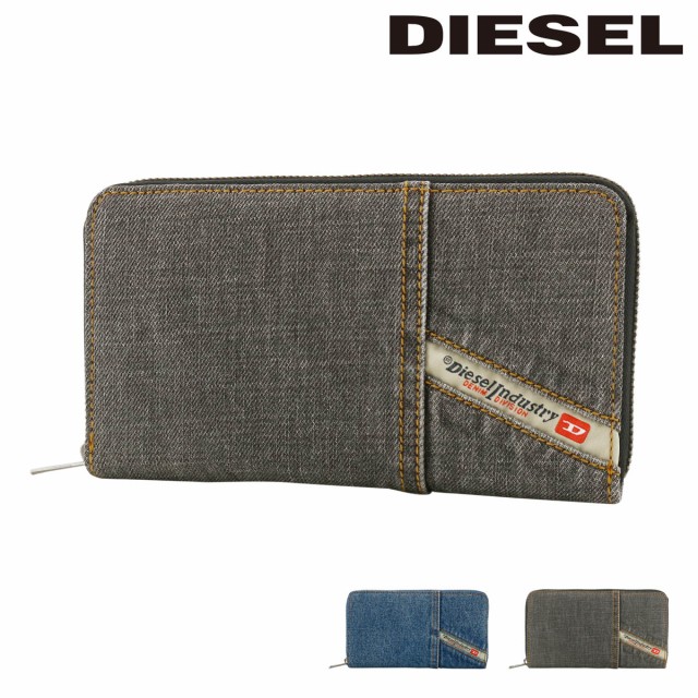 【レビュー投稿で+5％還元】ディーゼル 長財布 DAVYS デニム メンズ レディース X08448 DIESEL ラウンドファスナー