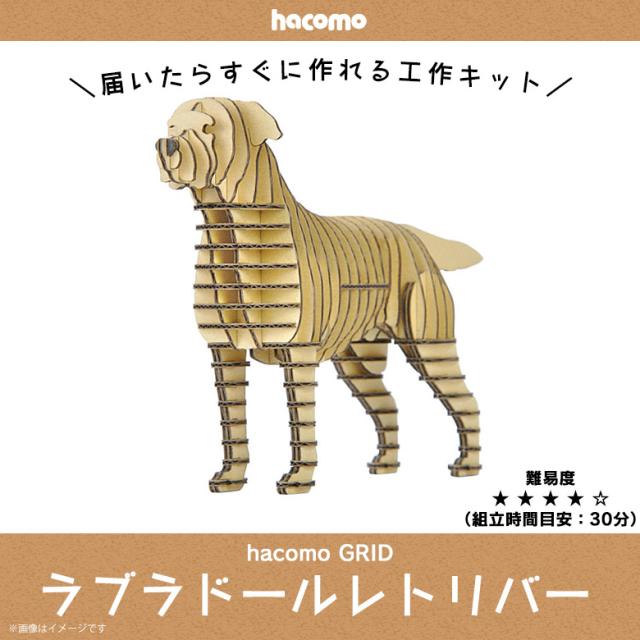 紙製品工具包卡球動物狗系列 4843 拉布拉多獵犬柵格柵格動物動物寵物狗文學拼圖工藝易於裝配hacomo ペーパークラフト 工作キット ダンボール 段ボール 動物 犬シリーズ 4843 ラブラドールレトリバー Grid グリッド 動物 アニマル ペット 愛犬 いぬ 立体パズル
