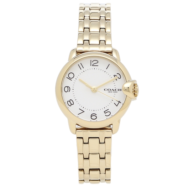 21超人気 コーチ 時計 レディース アーデン 28mm クォーツ ホワイト ゴールド Coach 返品ok 21新作モデル Www Bnooon Com