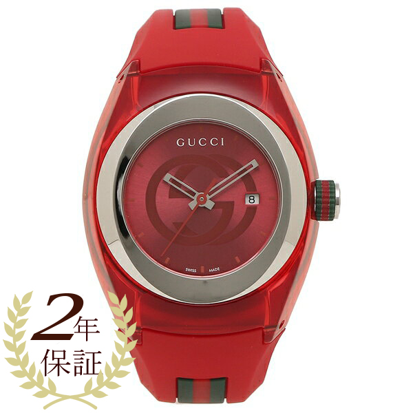 グッチ 腕時計レディース メンズ Gucci Ya レッド 36mm 直営限定アウトレット