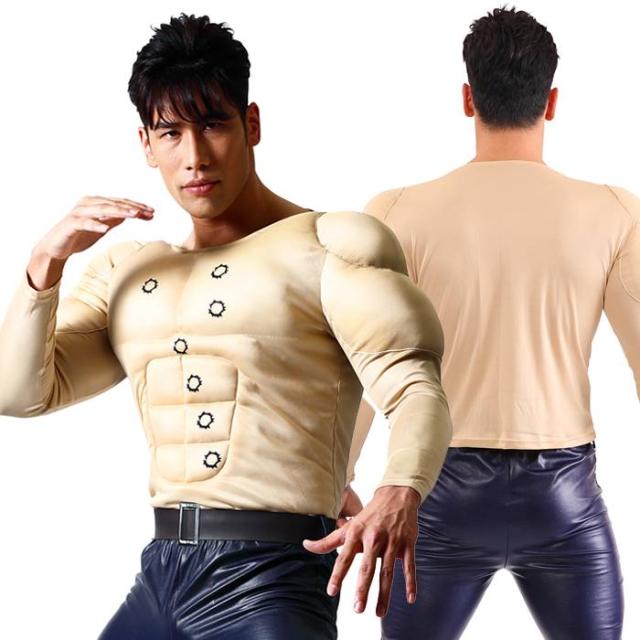Ruten Japan Fist Of The North Star Official Costume Kenshiro Meat Dress Yuzuru Costume Muscle Muscles Absence Kenshiro Costume Authentic Halloween Cosplay 北斗の拳 公式コスチューム 肉襦袢 ケンシロウ衣装 マッスル 筋肉 腹筋 ケンシロウコスチューム