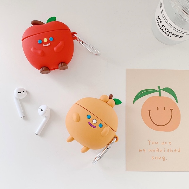 Airpods Airpods Pro案例韓國矽果實果實carabiner簡單的空氣莢air Pods Pro封面成人可愛時尚耳機盒 Airpods Airpods Pro ケース 韓国 シリコン フルーツ 果物 カラビナ シンプル エアポッド エアーポッズ プロ カバー 大人 かわいい おしゃれ イヤホンケース 日本露天