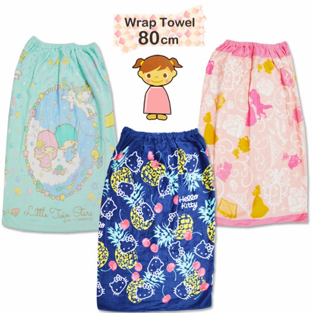 Ruten Japan Character Wrap Towel 80cm Free Shipping Wrap Towel 80cm Wrap Towel 80cm Change Wrap Towel Girl Hello Kitty キャラクターラップタオル８０cm丈 送料無料 ラップタオル 80cm 巻きタオル 80cm 着替え ラップタオル 女の子 ハローキティ