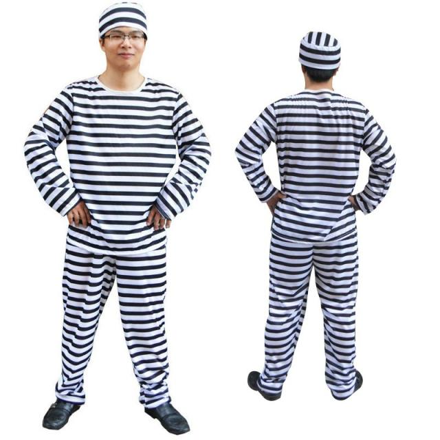 囚犯cosplay囚犯衣服帽子男士女士便宜的萬聖節服裝服裝服裝事件m677 囚人コスプレ囚人服帽子メンズレディース安いハロウィン仮装衣装コスチュームイベントm677 日本露天購物