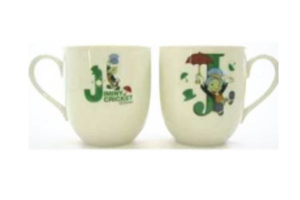 Ruten Japan Made In Japan Disney Character Initial Mug Jiminic Riker Peter Pan Disney Movie Mug Cup Cup Meal Dishware Good Goods Goods Tiny 日本製 ディズニーキャラクター イニシャルマグ J ジミニークリケット