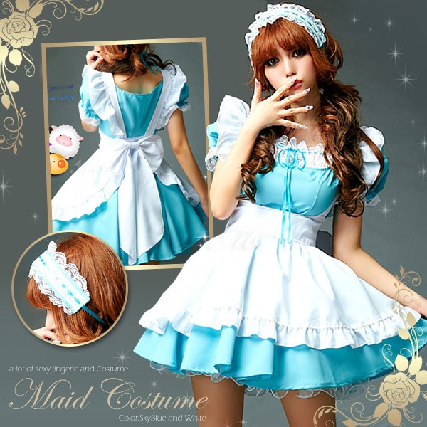 Ruten Japan Alice Halloween Cosplay Costume Halloween Cosplay Provisions Costume Pair Made Maid Maid Dress Apron Lolita Alice Halloween Cosplay Adult Cheap Cosplay Women Cosplay Sexy Cosplay Erotic Cosplay 不思議の国のアリス