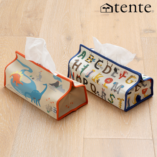 Ruten Japan Tissue Case Anfan Tente Tissue Box Case Hemmings Tissue Cover Storage Wall Mounted Dinosaur Kids Baby Tente 30083 ティッシュケース アンファン テンテ ティッシュボックスケース ヘミングス ティッシュカバー 収納 壁掛 恐竜 キッズ