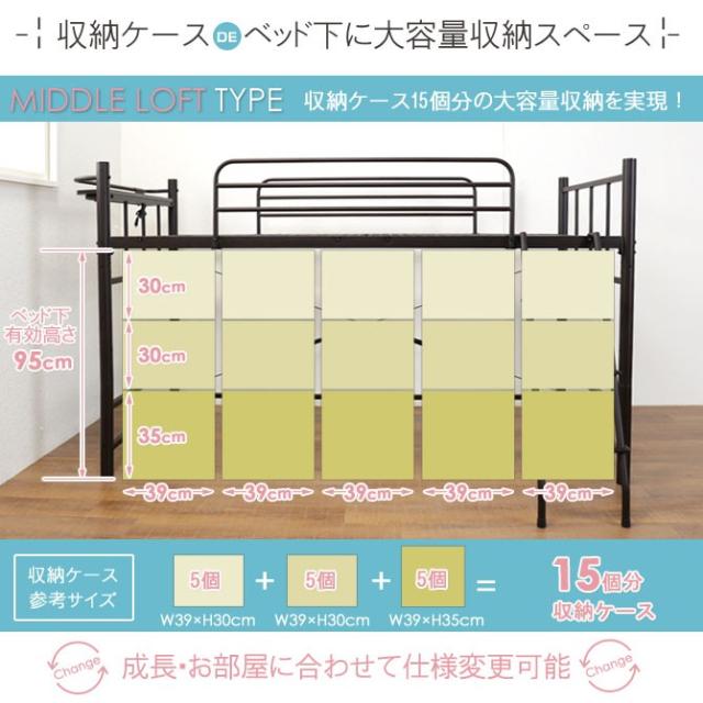 楽天市場 ロフトベッド 高130cm ホワイト シングルベッド 棚 コンセント付き 目隠しカーテン付き ハンガーポール付き 宮付き 楽天カード分割 Olsonesq Com