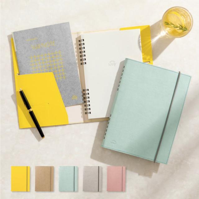 可用一郵郵件a5變形pu皮革封面家庭時尚款逗人喜愛戒指筆記簡單的文具婦女晴朗的筆記本陽光手冊lsnp 1冊までメール便可 ビジネス ノート 方眼 A5変形 Puレザーカバー おうち時間 おしゃれ 可愛い リングノート シンプル 文房具 女性 Sunny Note サニーノート 仕事