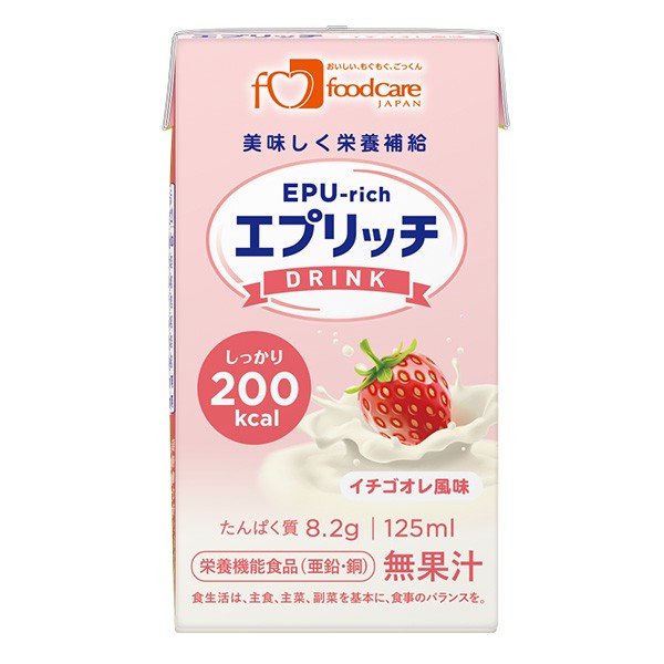 Eplic飲料草莓綠色的味道125毫升 營養飲料營養食品營養食品高calo土地鏈接 エプリッチドリンクイチゴオレ風味125ml 栄養 ドリンクドリンク栄養補助食品栄養食品高カロリードリンク 日本露天購物