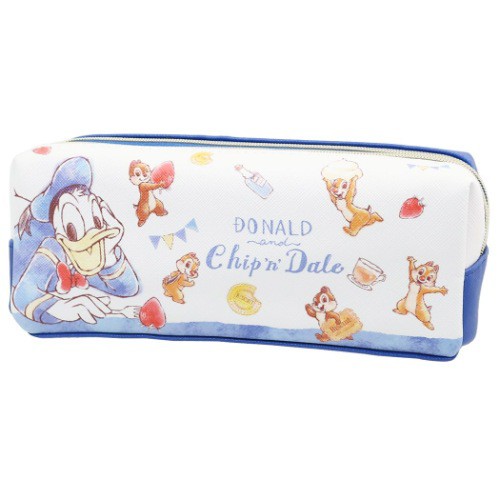 唐納德鴨鉛筆盒雙緊固件筆pouch Donald Chip Dale Disney動漫玩具 ドナルドダック 筆箱 ツインファスナー ペンポーチ ドナルド チップ デール ディズニー キャラクター グッズ 日本露天購物 Ruten Japan