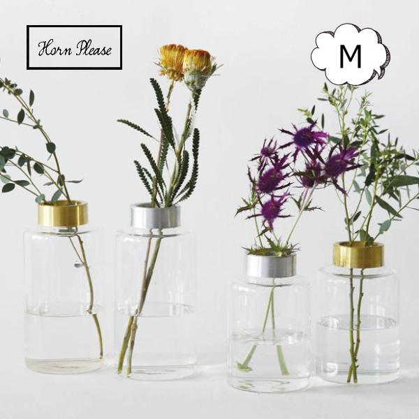 フラワーベース ガラス ネックキャップ ハルス Mサイズ ゴールド シルバー Horn Please 志成販売 フラワーベース 木 花 フラワー フラワーグラス 花瓶 ガラス ガラスベース シンプル おしゃれ 置物 北欧 花器 インテリア雑貨 インテリア フラワーベース ガラス