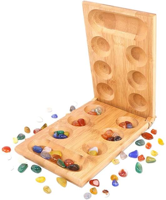 Ruten Japan Mankara Stone Kahara Mancara Game Manga Folding Mancala Strategy Game Board Games Mankalakaraha Bamboo マンカラ 石 カハラ マンカラゲーム まんから 折りたたみ式 Mancala戦略ゲーム ボードゲーム マンカラカラハ 竹製