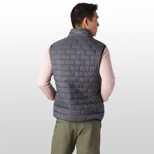 国際ブランド ストイック メンズ ベスト トップス Puffer Vest Men S Grey Slate 激安ブランド Olsonesq Com