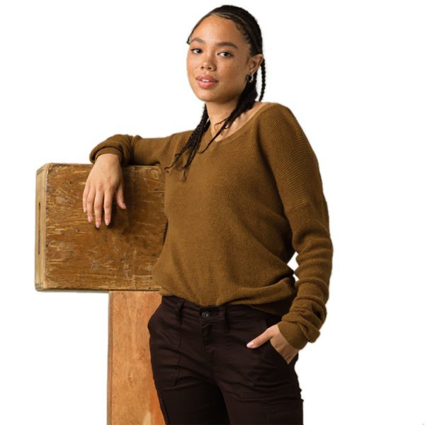 ・デザイン プラーナ Milani V-Neck Sweater - Women's Antique Bronzeの通販はau PAY マーケット - asty｜商品ロットナンバー：471348879 レディース ニット&セーター アウター ∺となります