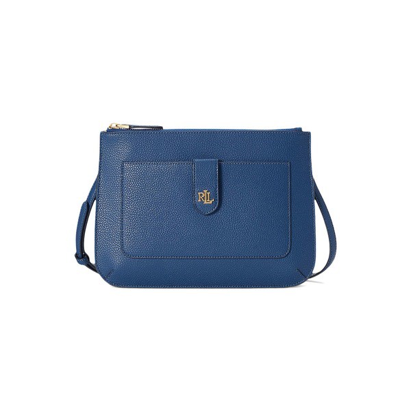 ラルフローレン レディース ハンドバッグ バッグ Pebbled Leather Medium Jamey Crossbody Denim Blue