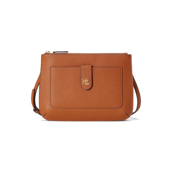 ラルフローレン レディース ハンドバッグ バッグ Pebbled Leather Medium Jamey Crossbody Lauren Tan