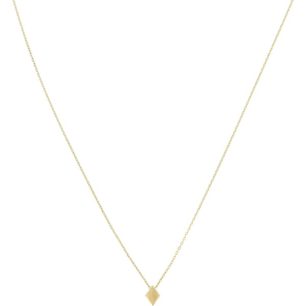 ディーバークレイ レディース ネックレス・チョーカー・ペンダントトップ アクセサリー 15" 14 KT. Diamond Shape Adjustable Necklace G