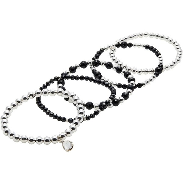 ディーバークレイ レディース ブレスレット・バングル・アンクレット アクセサリー Night Sky Gemstone Bracelet Stack Black