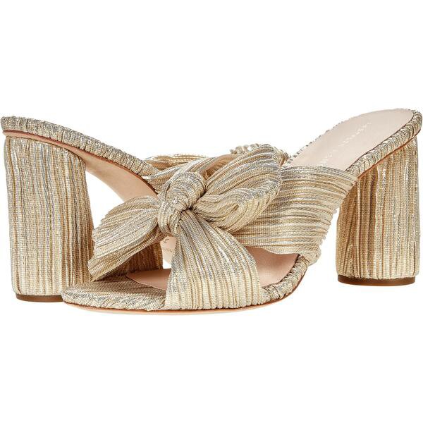 ロフラー ランダル レディース ヒール シューズ Penny Pleated Knot Mule Platinum