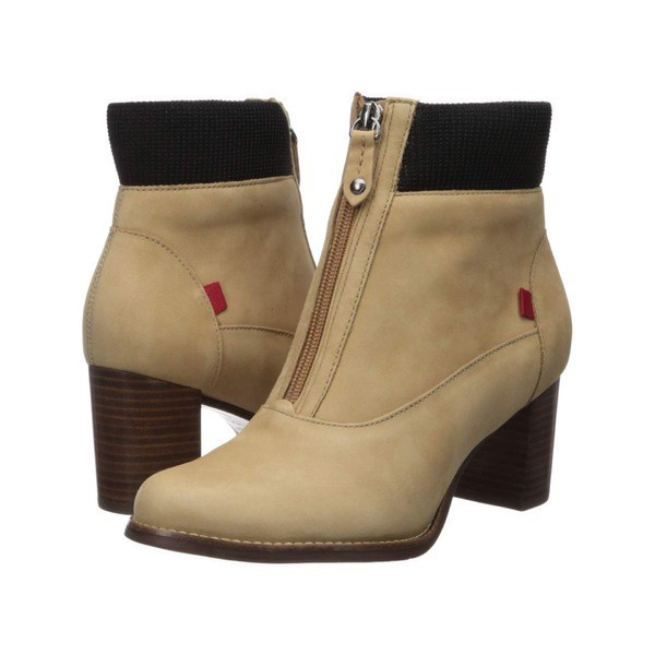 マークジョセフニューヨーク レディース ブーツ＆レインブーツ シューズ Women's Leather Luxury Ankle Boot with Elastic Detail Sand N