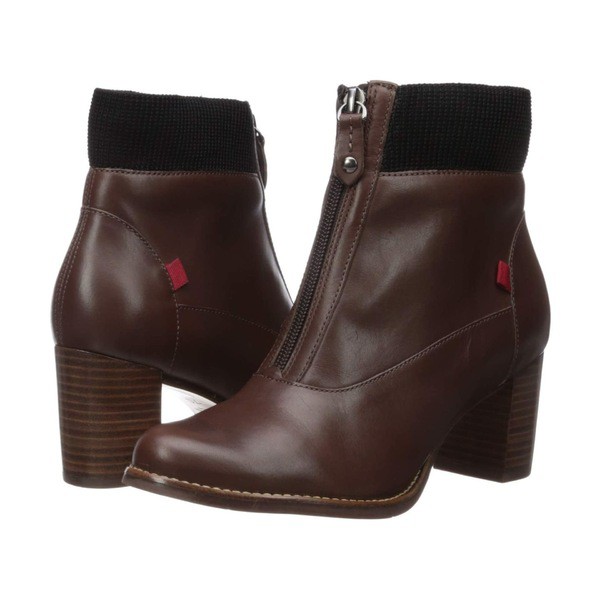 マークジョセフニューヨーク レディース ブーツ＆レインブーツ シューズ Women's Leather Luxury Ankle Boot with Elastic Detail Brown