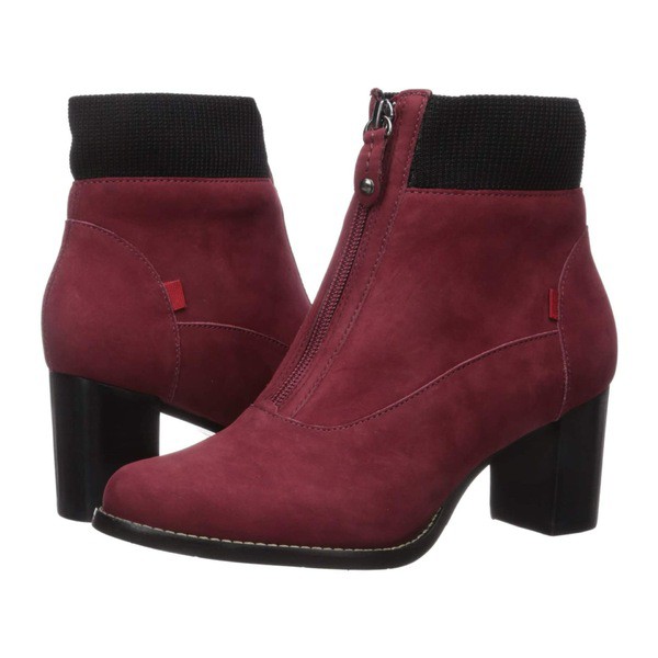 マークジョセフニューヨーク レディース ブーツ＆レインブーツ シューズ Women's Leather Luxury Ankle Boot with Elastic Detail Rouge