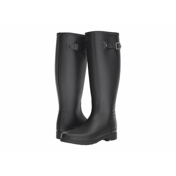 ハンター レディース ブーツ＆レインブーツ シューズ Original Refined Wide Calf Rain Boot Matte Black