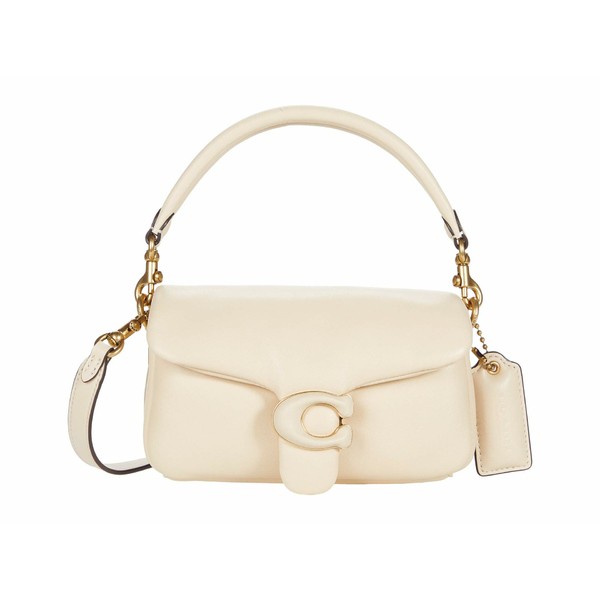 コーチ レディース ハンドバッグ バッグ Leather Covered C Closure Pillow Tabby Shoulder Bag 18 B4/Ivory