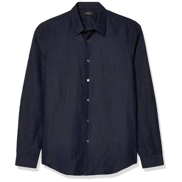 セオリー メンズ シャツ トップス Theory Men's Irving Ess Linen Twill Shirt Space