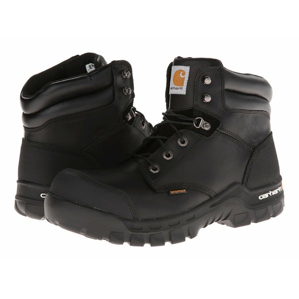 カーハート メンズ ブーツ＆レインブーツ シューズ 6" Rugged Flex Waterproof Comp Toe Work Boot Black