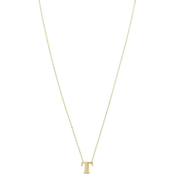 ディーバークレイ レディース ネックレス・チョーカー・ペンダントトップ アクセサリー 16" 14 KT. Initial "T" Adjustable Necklace Gol