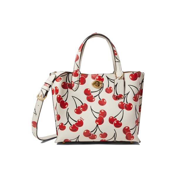 コーチ レディース ハンドバッグ バッグ Cherry Print Willow Tote 24 Chalk