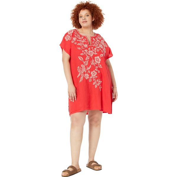 ジョニーワズ レディース ワンピース トップス Plus Size Abigail Easy Tunic Dress Hawaiian Fruit