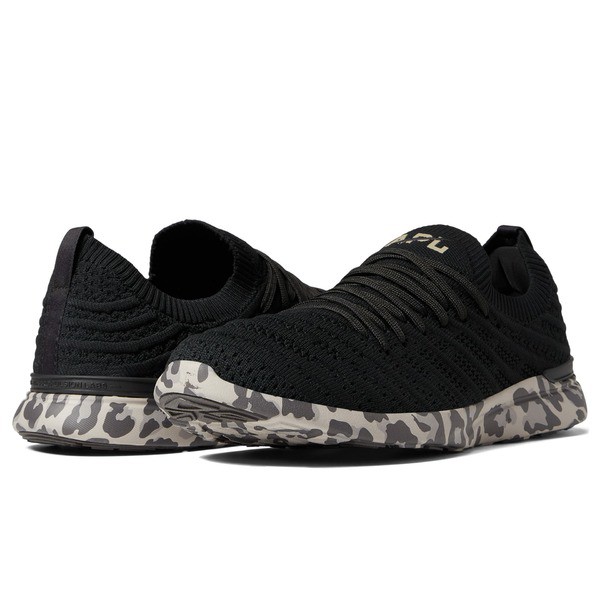 APL レディース スニーカー シューズ Techloom Wave Black/Asteroid/Leopard