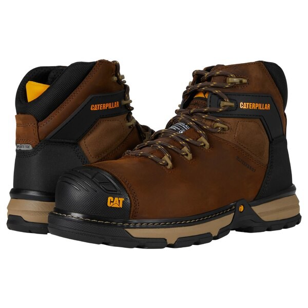 キャタピラー メンズ ブーツ＆レインブーツ シューズ Excavator Superlite Waterproof Thinsulate Insulation Nano Toe Dark Brown