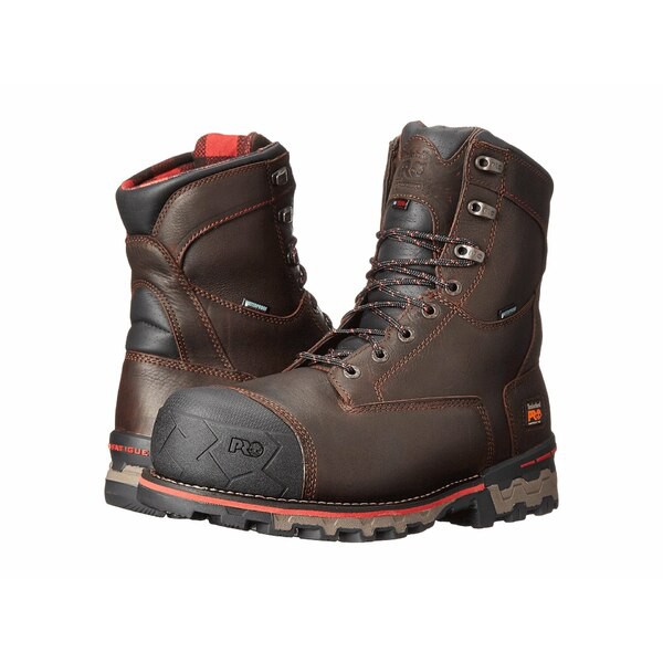 ティンバーランド メンズ ブーツ＆レインブーツ シューズ 8" Boondock 1000g Composite Safety Toe Waterproof Insulated Brown Tumbled