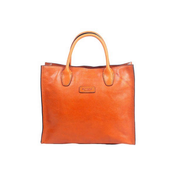 オールドトレンド レディース ハンドバッグ バッグ Genuine Leather Aspen Leaf Tote Bag Camel