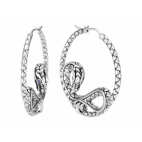 ジョン・ハーディー レディース ピアス＆イヤリング アクセサリー Legends Naga Hoop Earrings Sterling Silver