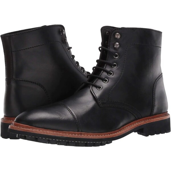 アンソニー ヴィア メンズ ブーツ＆レインブーツ シューズ Ranveer Cap Toe Boot Black