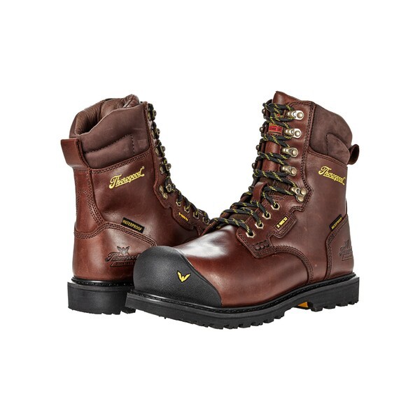 ソログッド メンズ ブーツ＆レインブーツ シューズ 8" Metguard Safety Toe Waterproof Brown