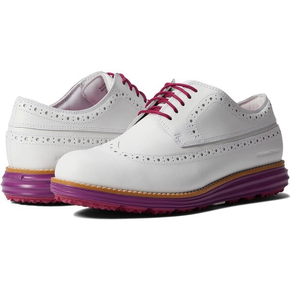 コールハーン レディース スニーカー シューズ Original Grand Wing Oxford Golf White/Fuchsia Waterproof