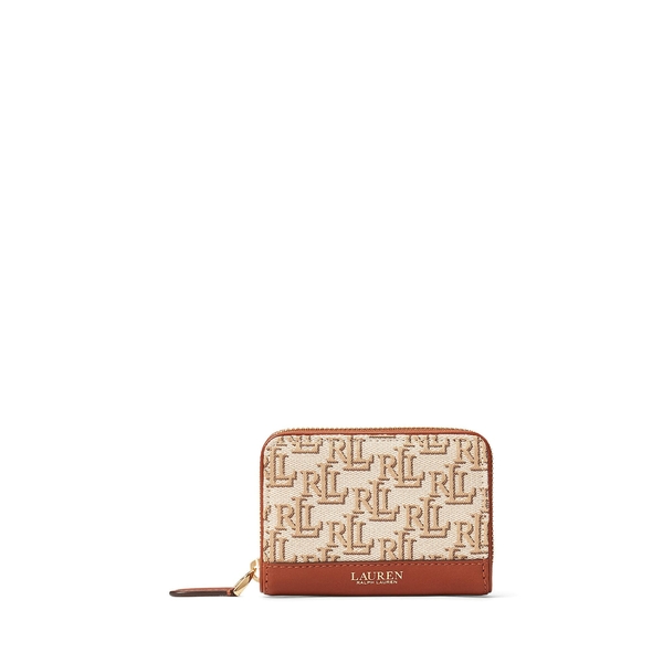 フォルテ送料無料 ラルフローレン レディース 財布 アクセサリー Monogram Jacquard Small Zip Wallet Khaki Lauren Tan 毎日出荷送料無料 バッグ 財布 ファッション小物 財布 Www Nlv Aero