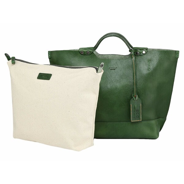 オールドトレンド レディース ハンドバッグ バッグ Genuine Leather Gypsy Soul Tote Bag Olive