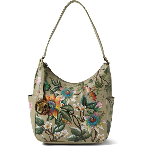 アヌシュカ レディース ハンドバッグ バッグ 382 Classic Hobo With Side Pockets Floral Passion