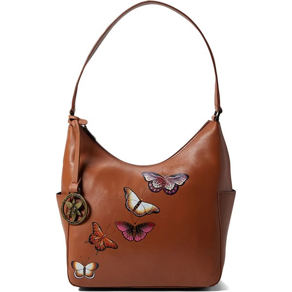 アヌシュカ レディース ハンドバッグ バッグ 382 Classic Hobo With Side Pockets Butterfly Honey