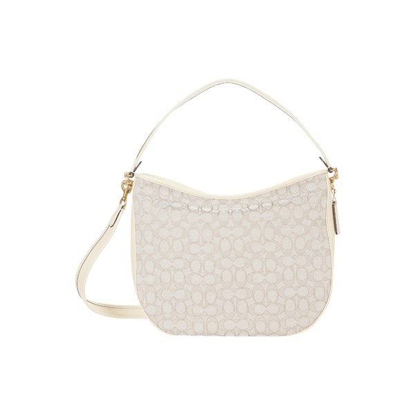 コーチ レディース ハンドバッグ バッグ Signature Jacquard Soft Tabby Hobo Stone Ivory